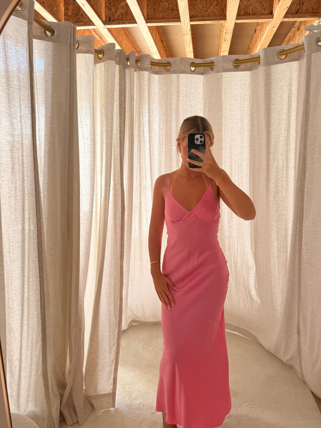 Bec & Bridge Pink Slip Dress