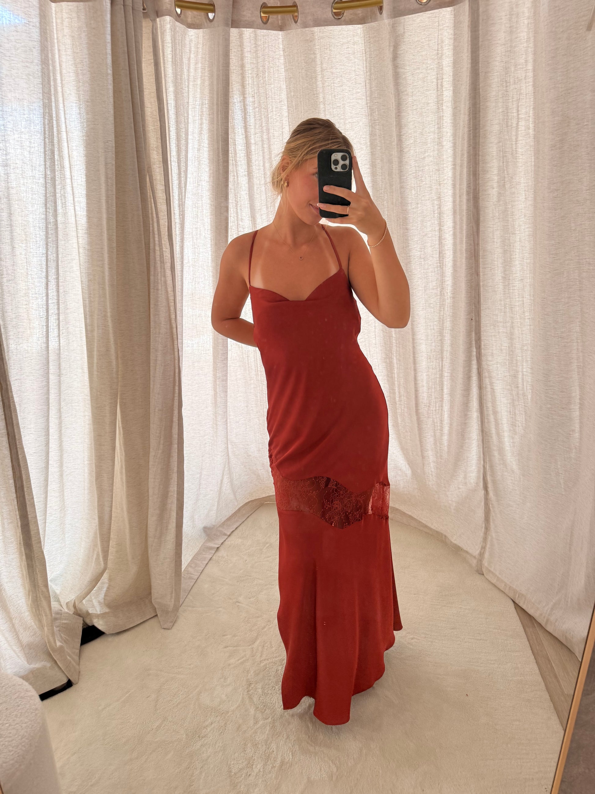 Christian Siriano Slip & Lace Dress