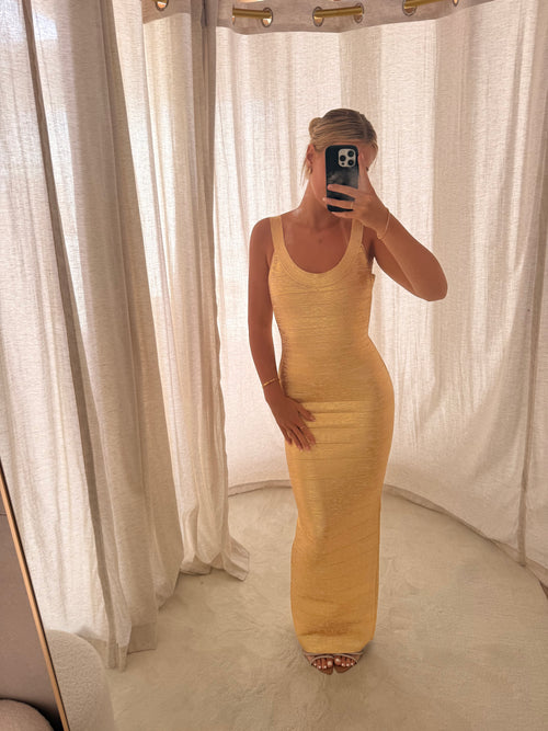 Champagne/Gold Bandage Gown