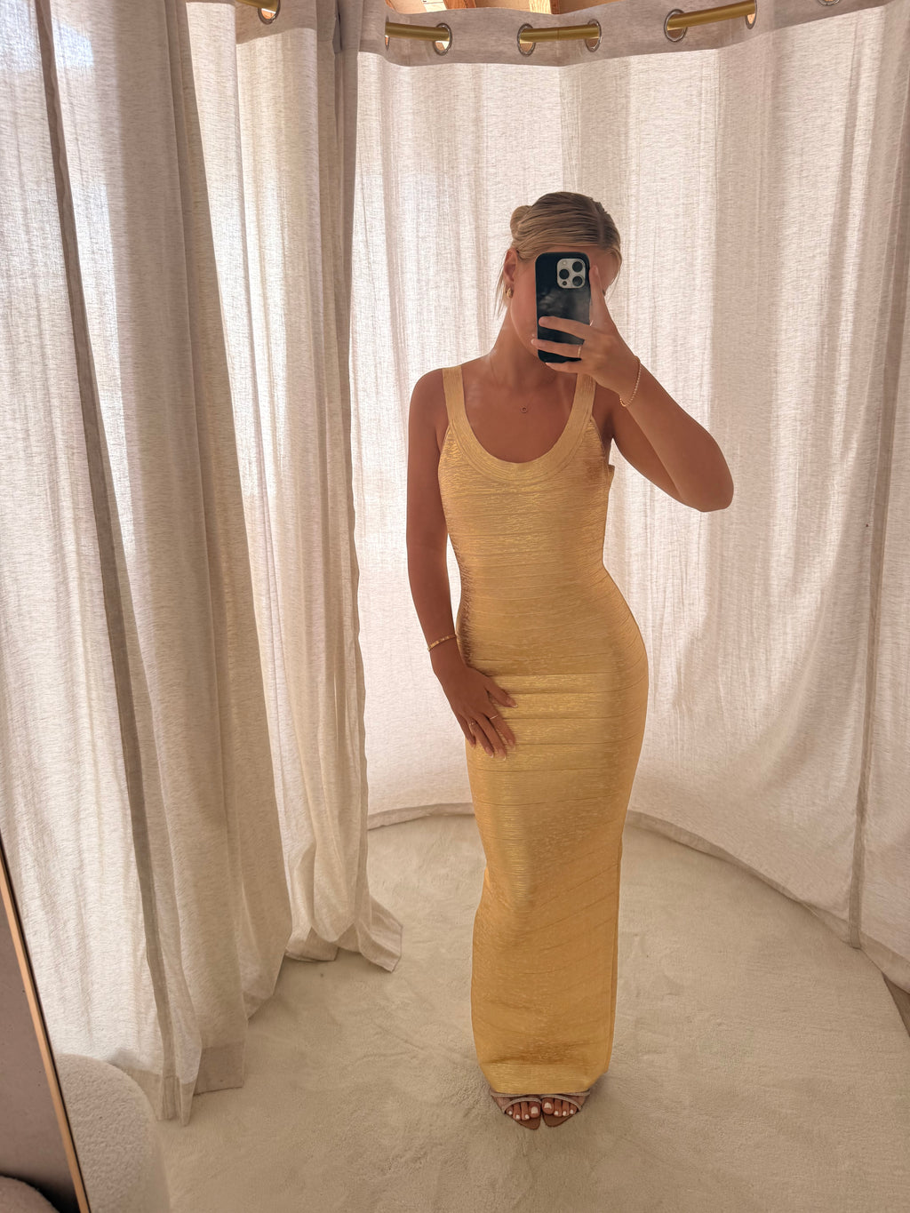 Champagne/Gold Bandage Gown