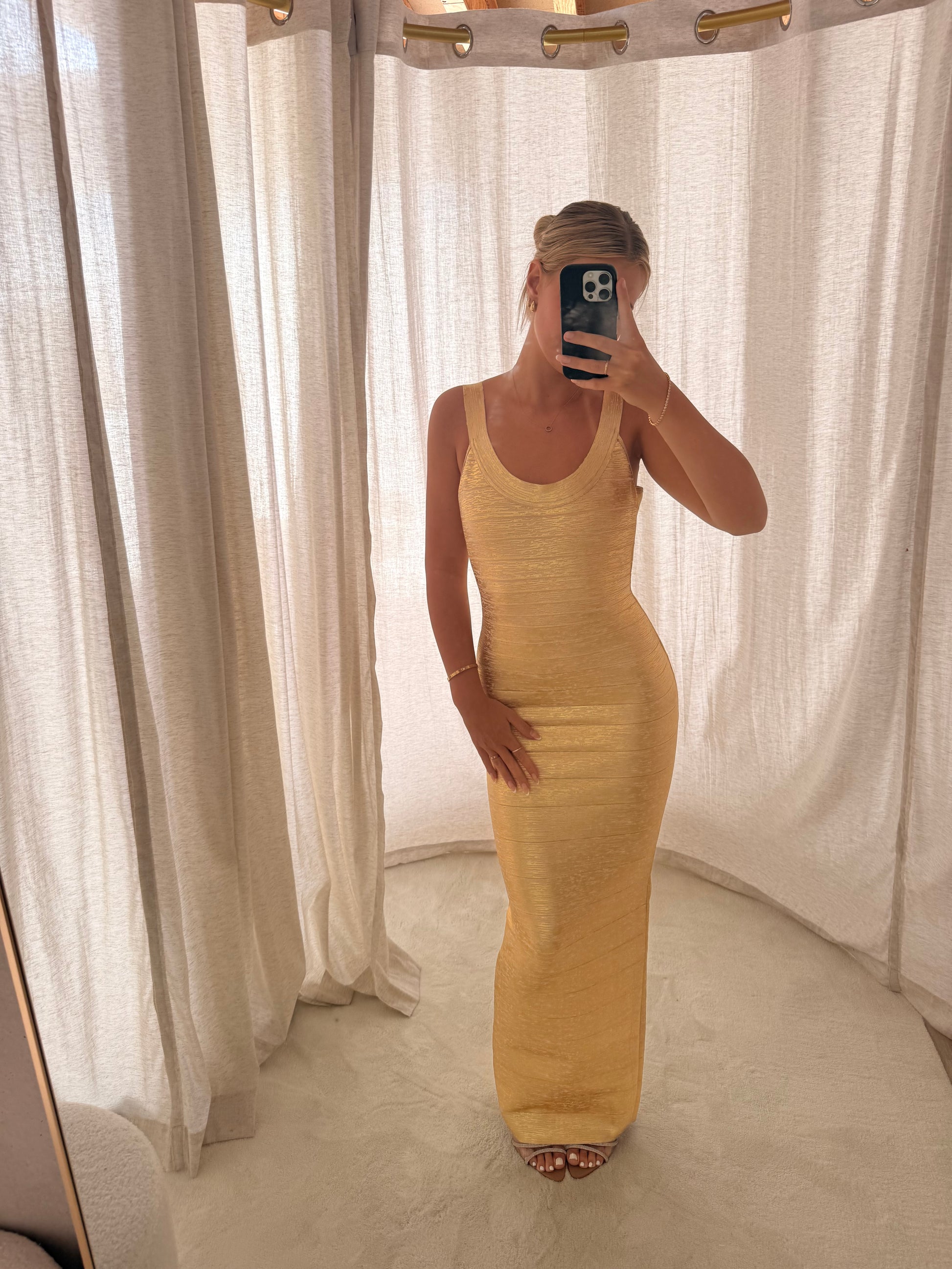 Champagne/Gold Bandage Gown