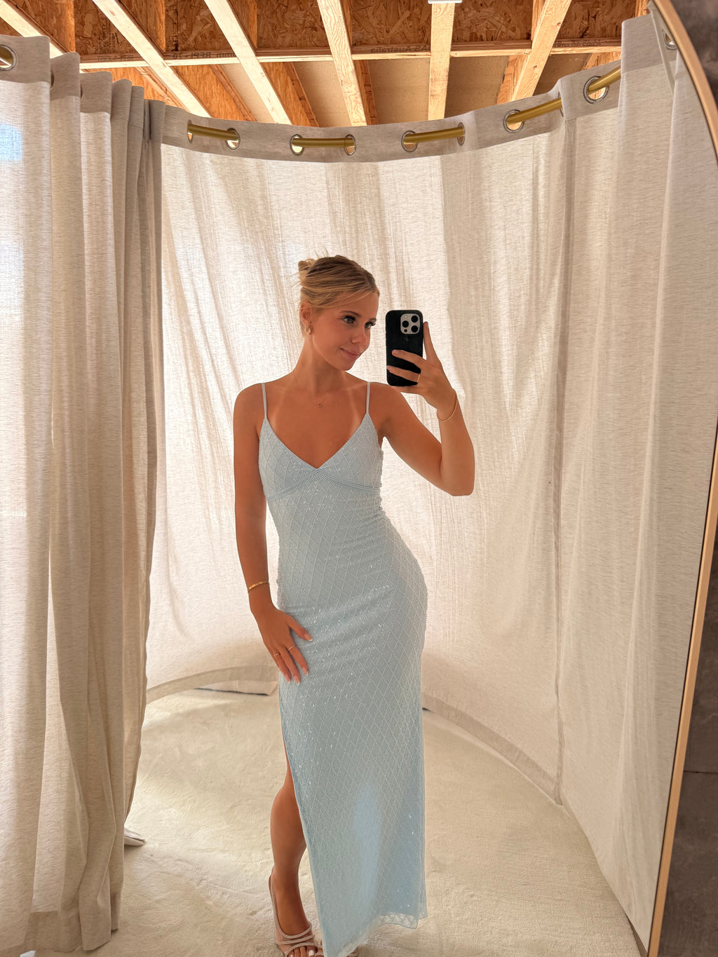 Windsor Pale Blue Sequin Dress