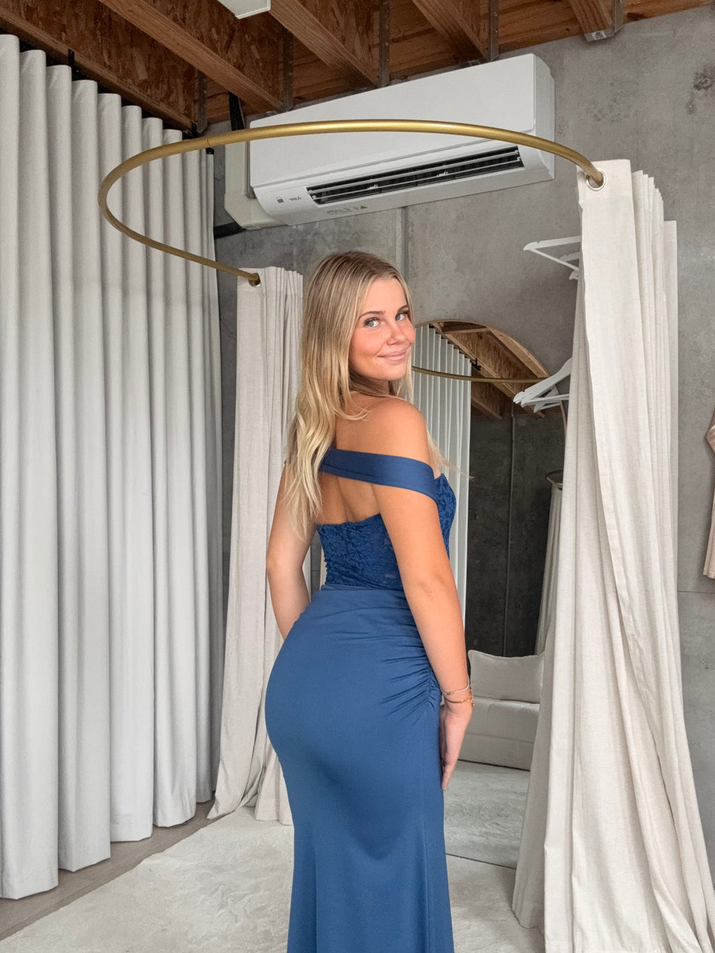 Deconduarte Alvero Corset Top & Skirt Set Navy Blue