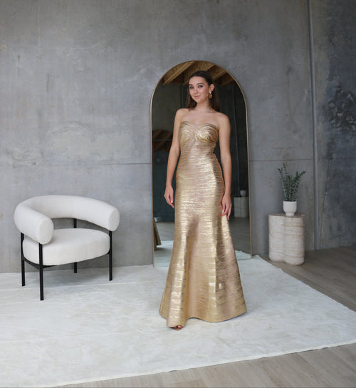 HERVE LEDGER The Metallic Sara Gown