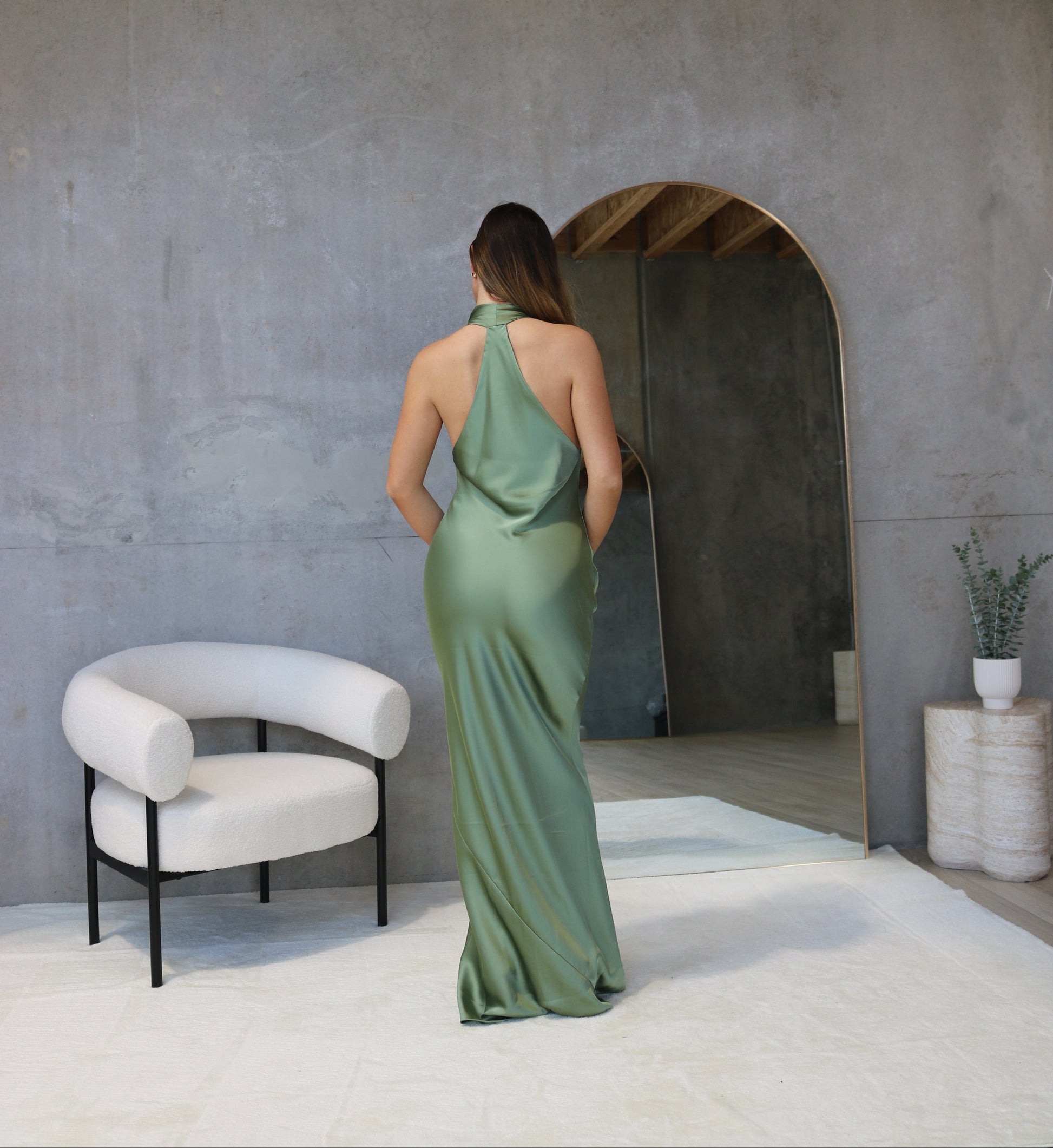Norma Kamali Sage Gown