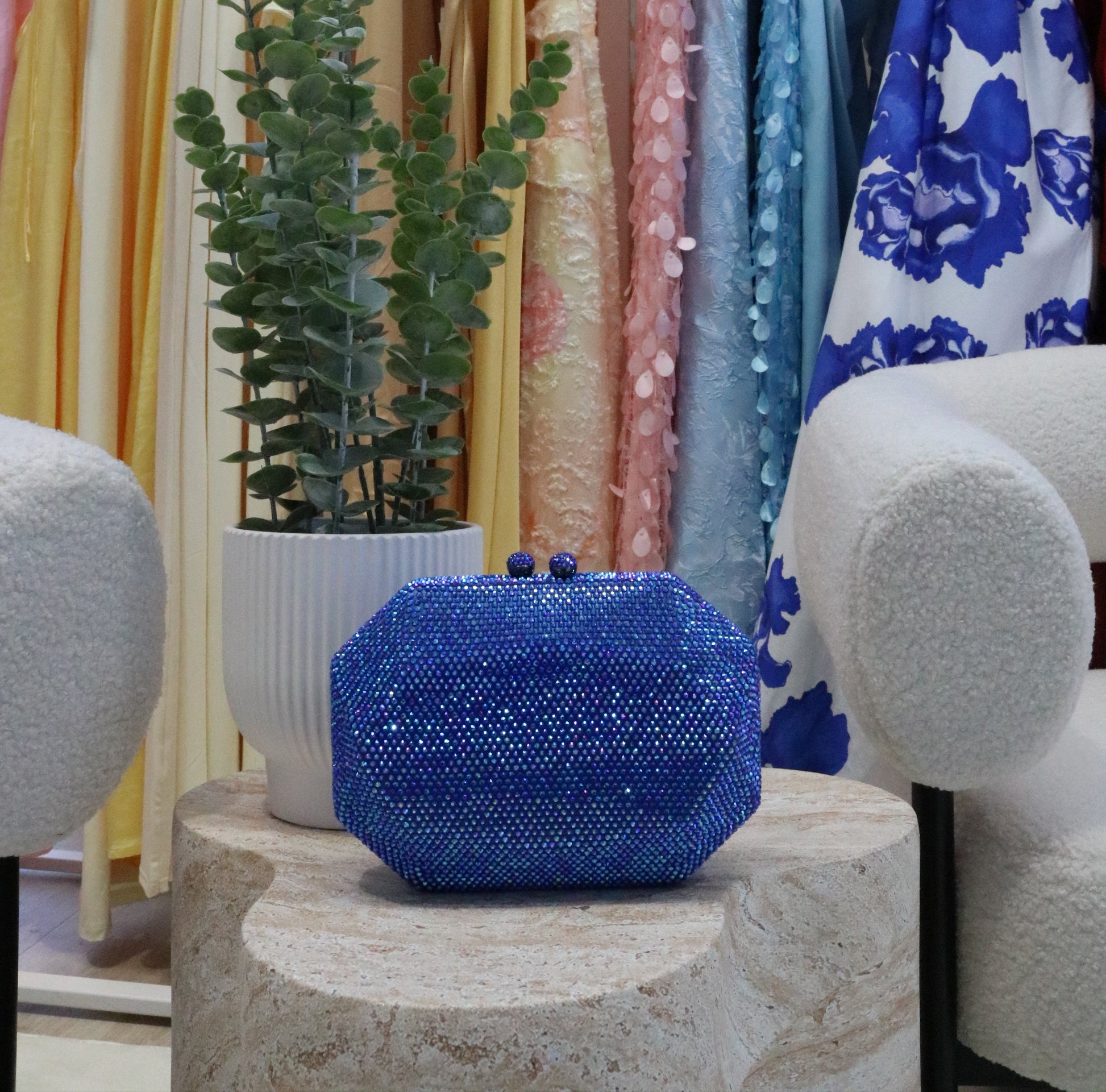 Olga Berg Blue Clutch