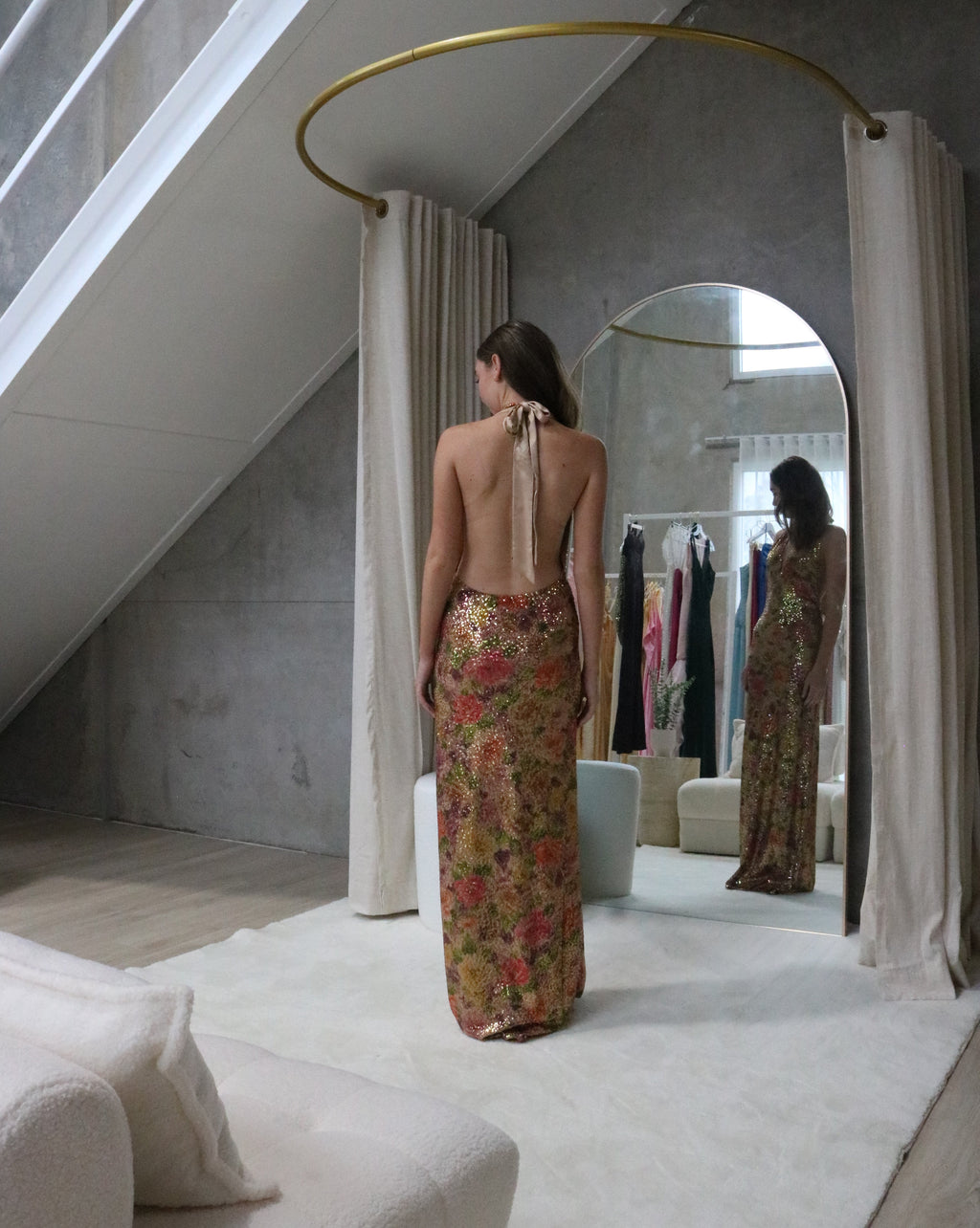 FAIT PAR FOUTCH Liana Sequin Gown