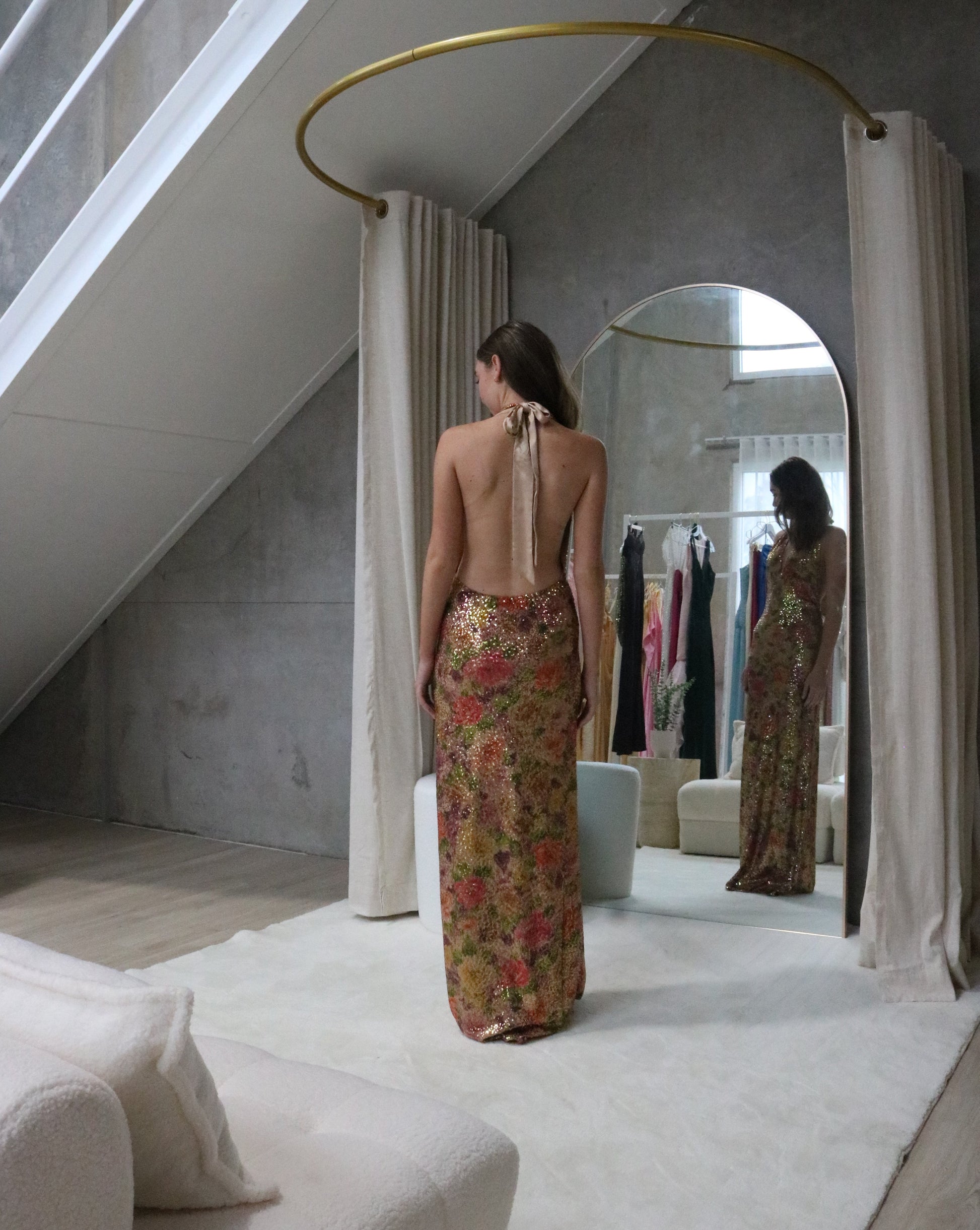 FAIT PAR FOUTCH Liana Sequin Gown