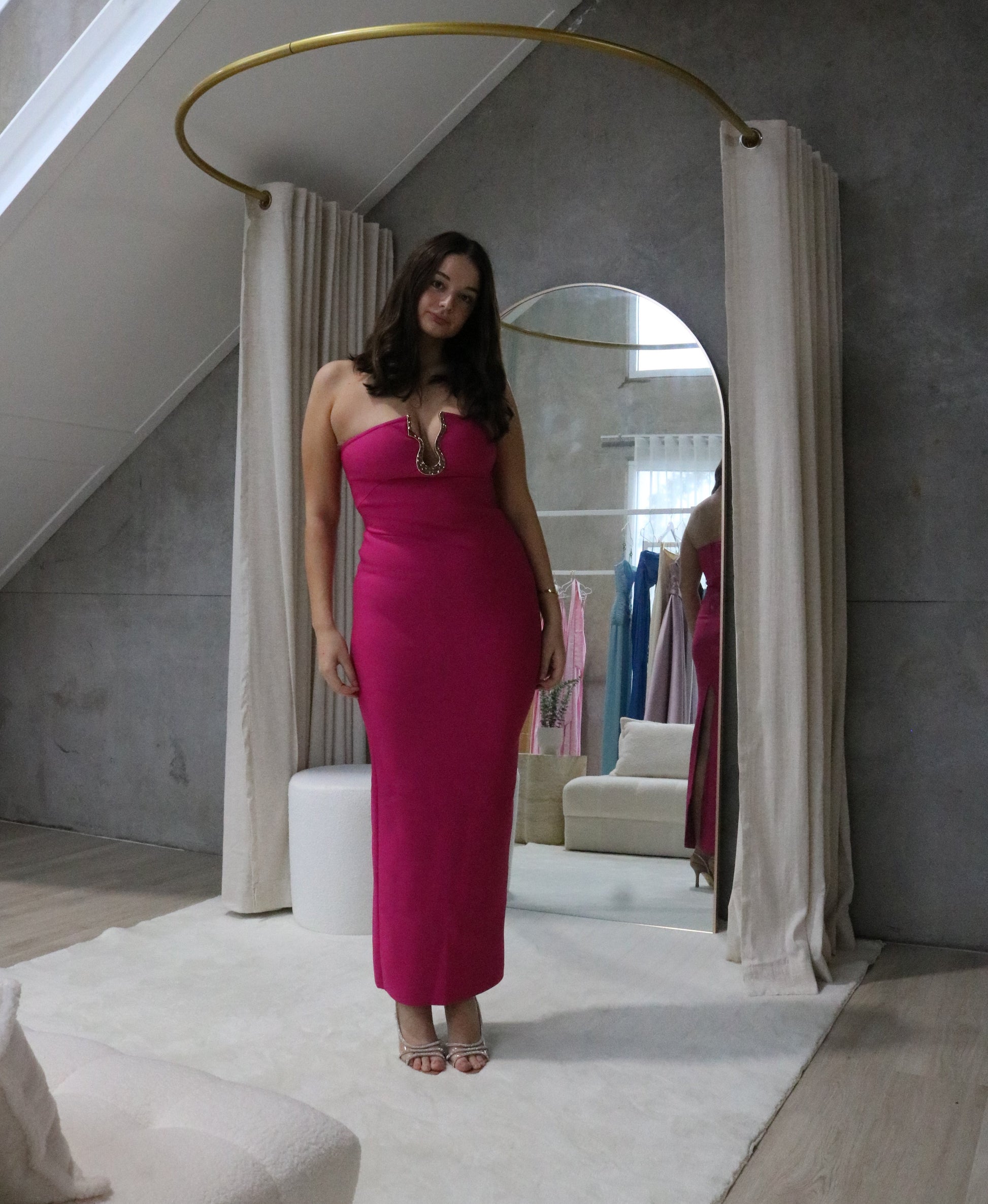 Bandage Maxi Dress Pink