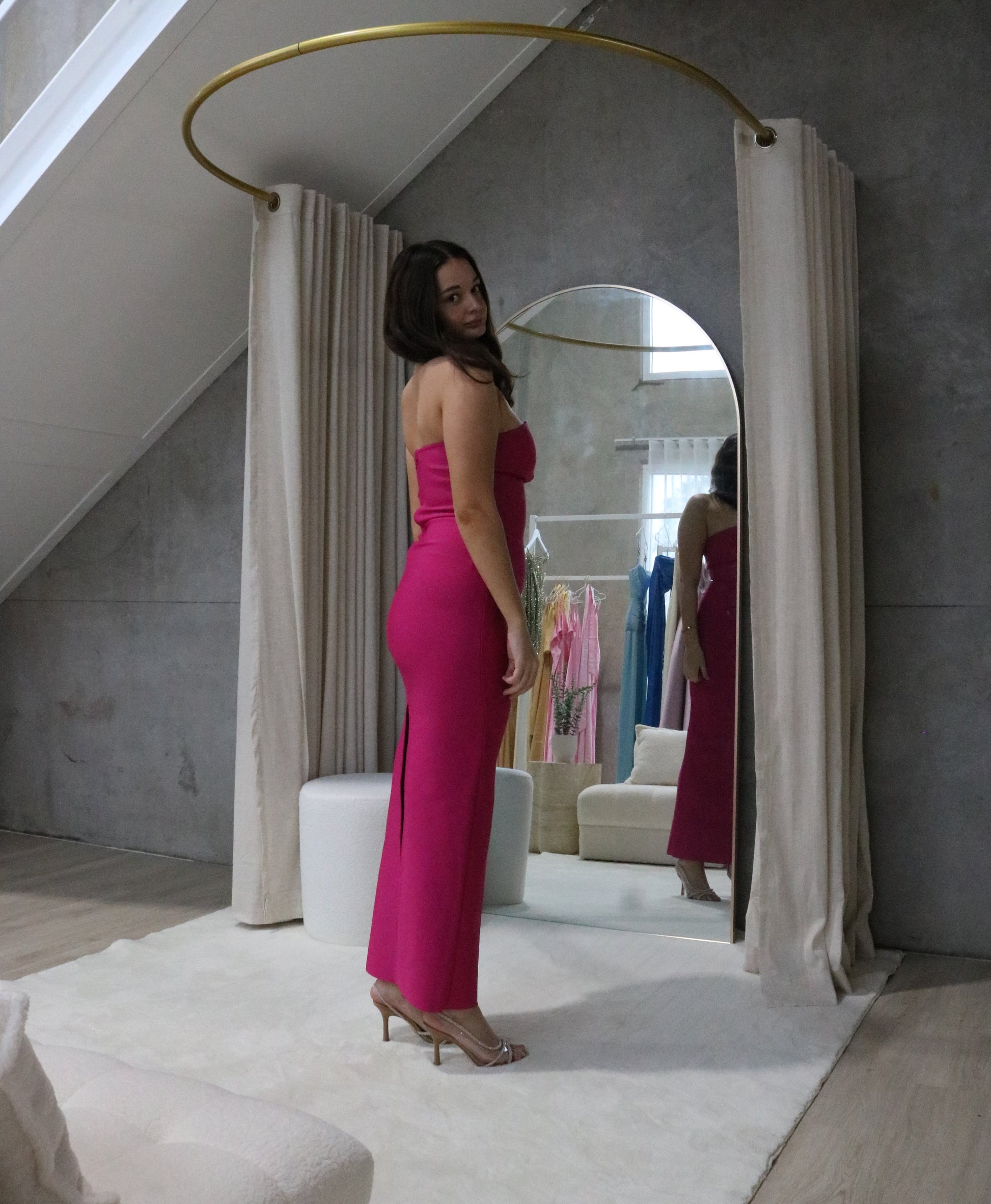 Bandage Maxi Dress Pink
