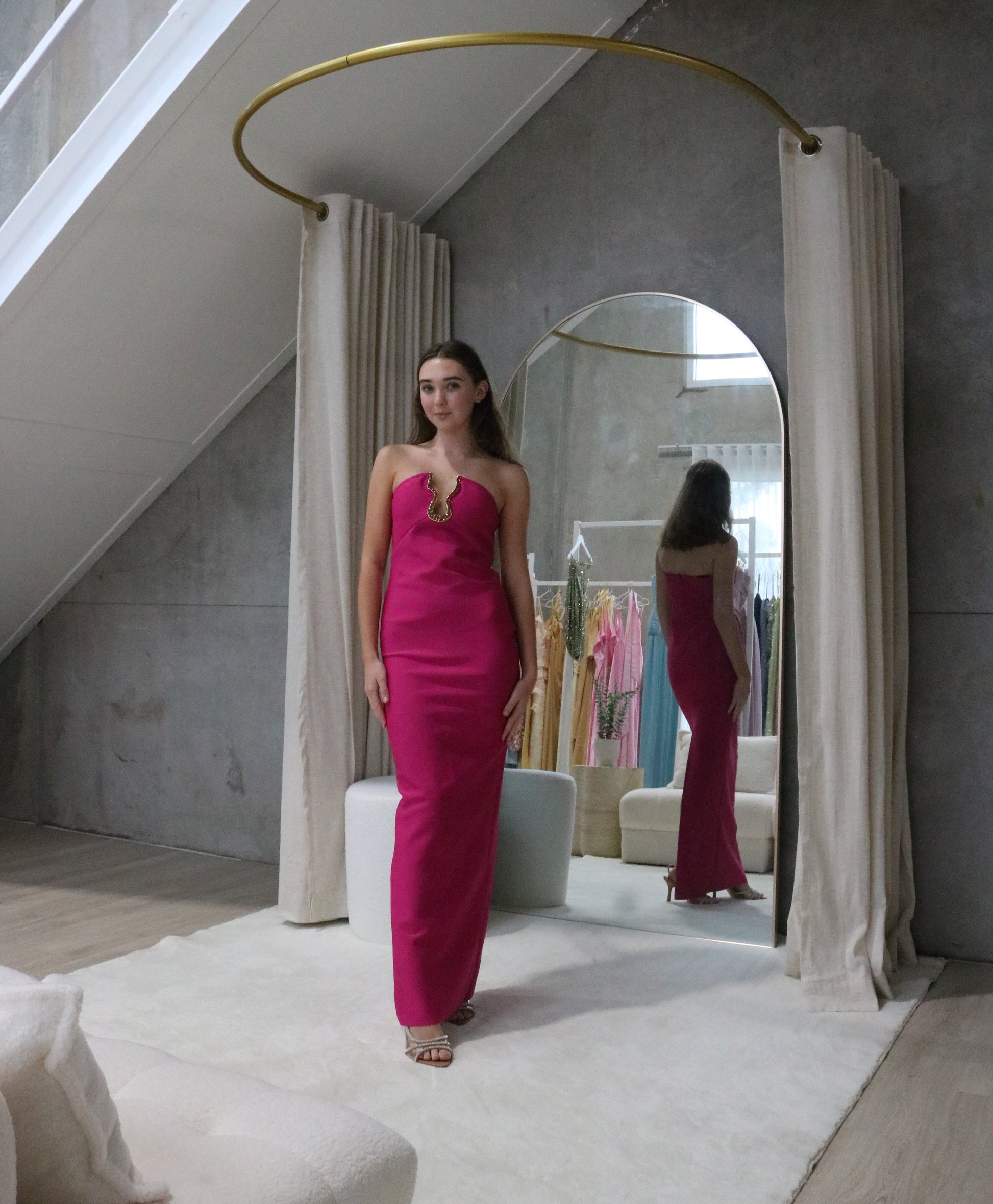 Bandage Maxi Dress Pink