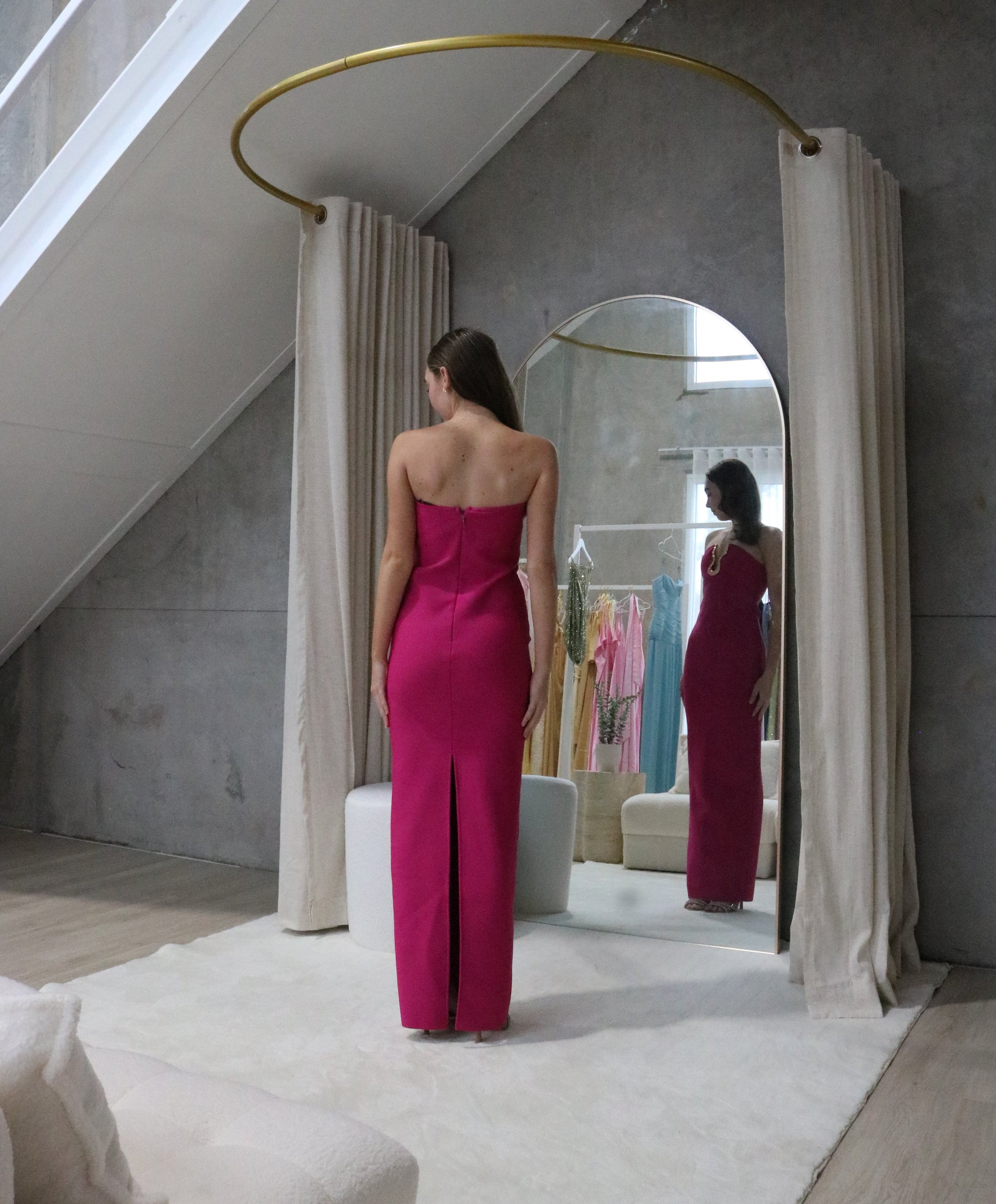 Bandage Maxi Dress Pink