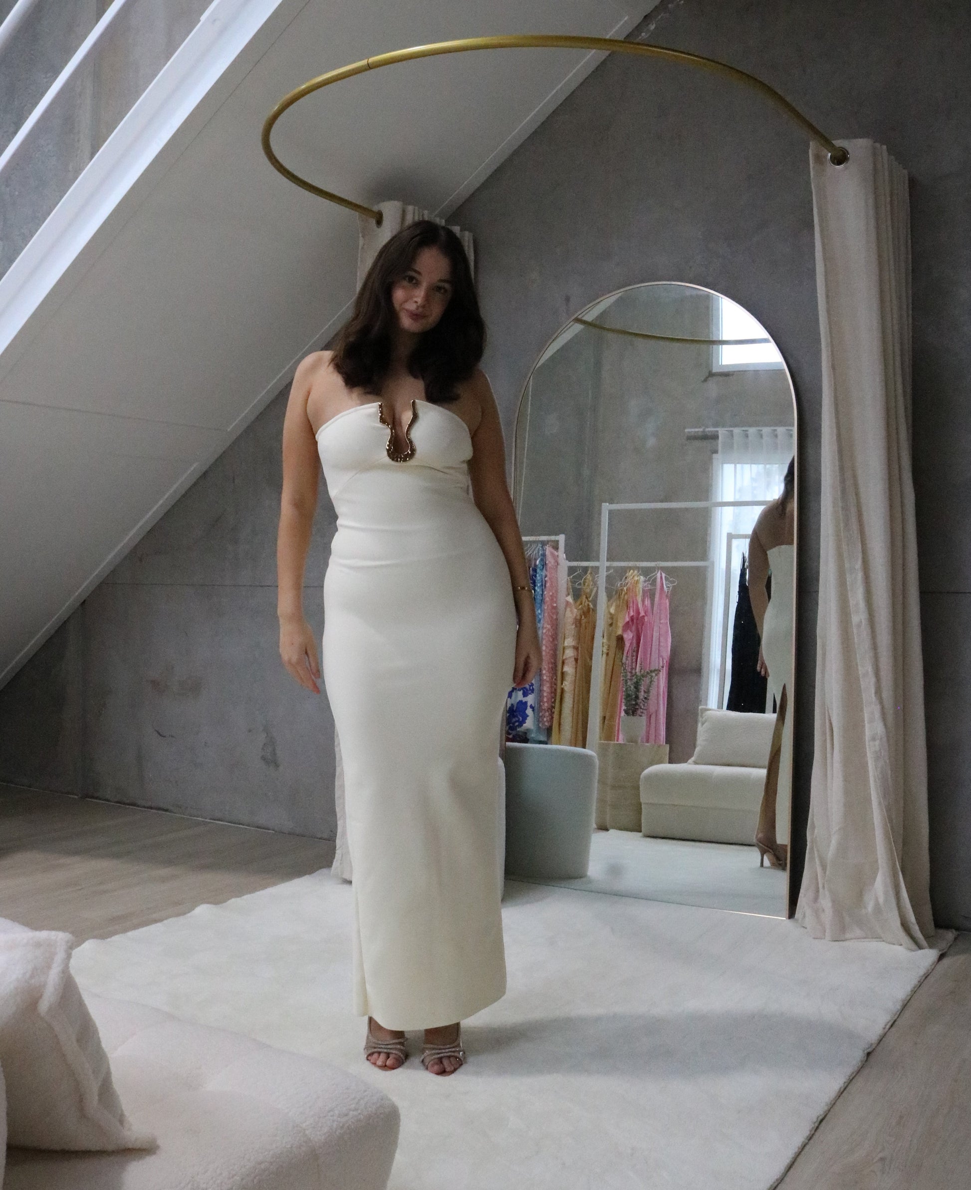 Bandage Maxi Dress Cream