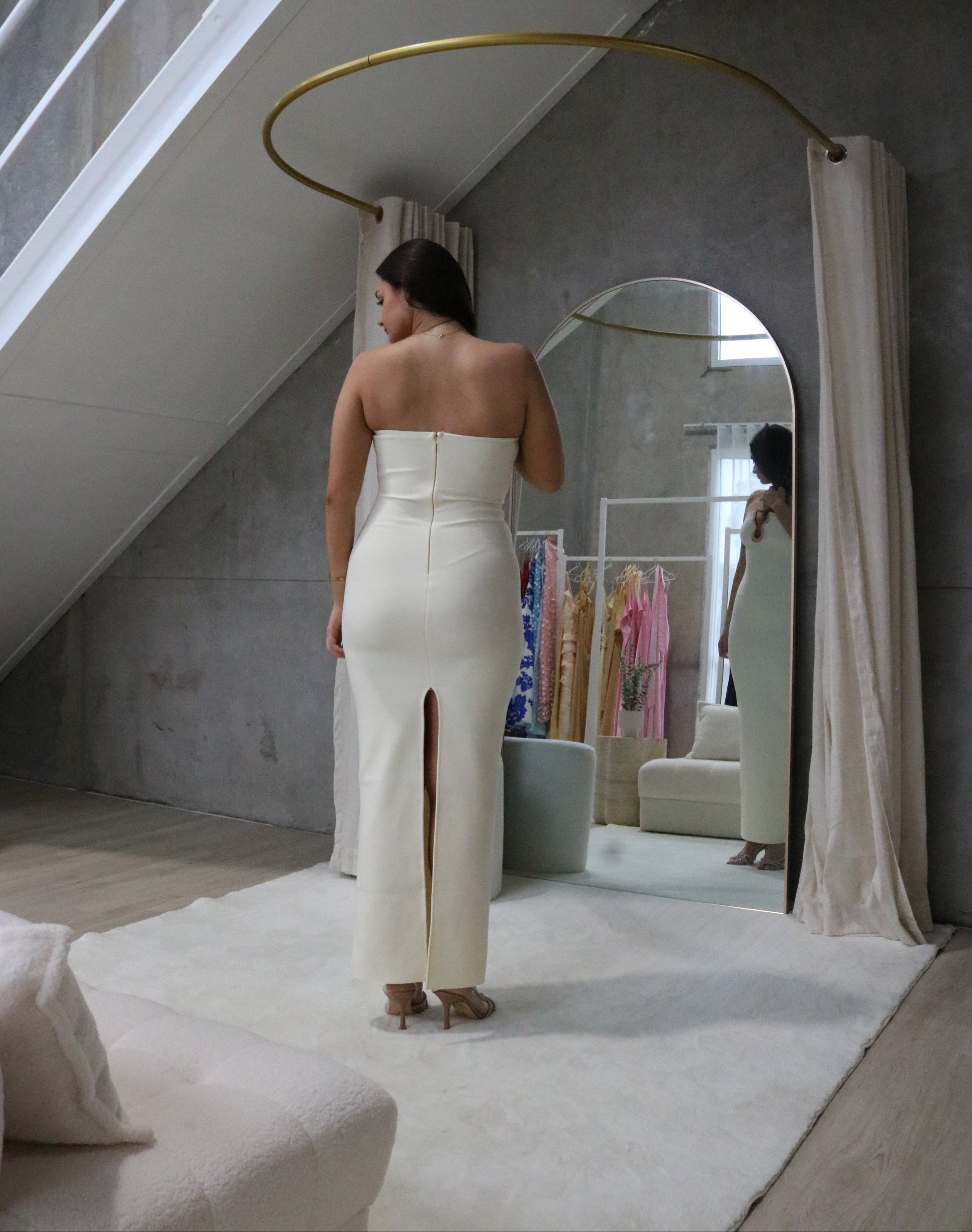 Bandage Maxi Dress Cream