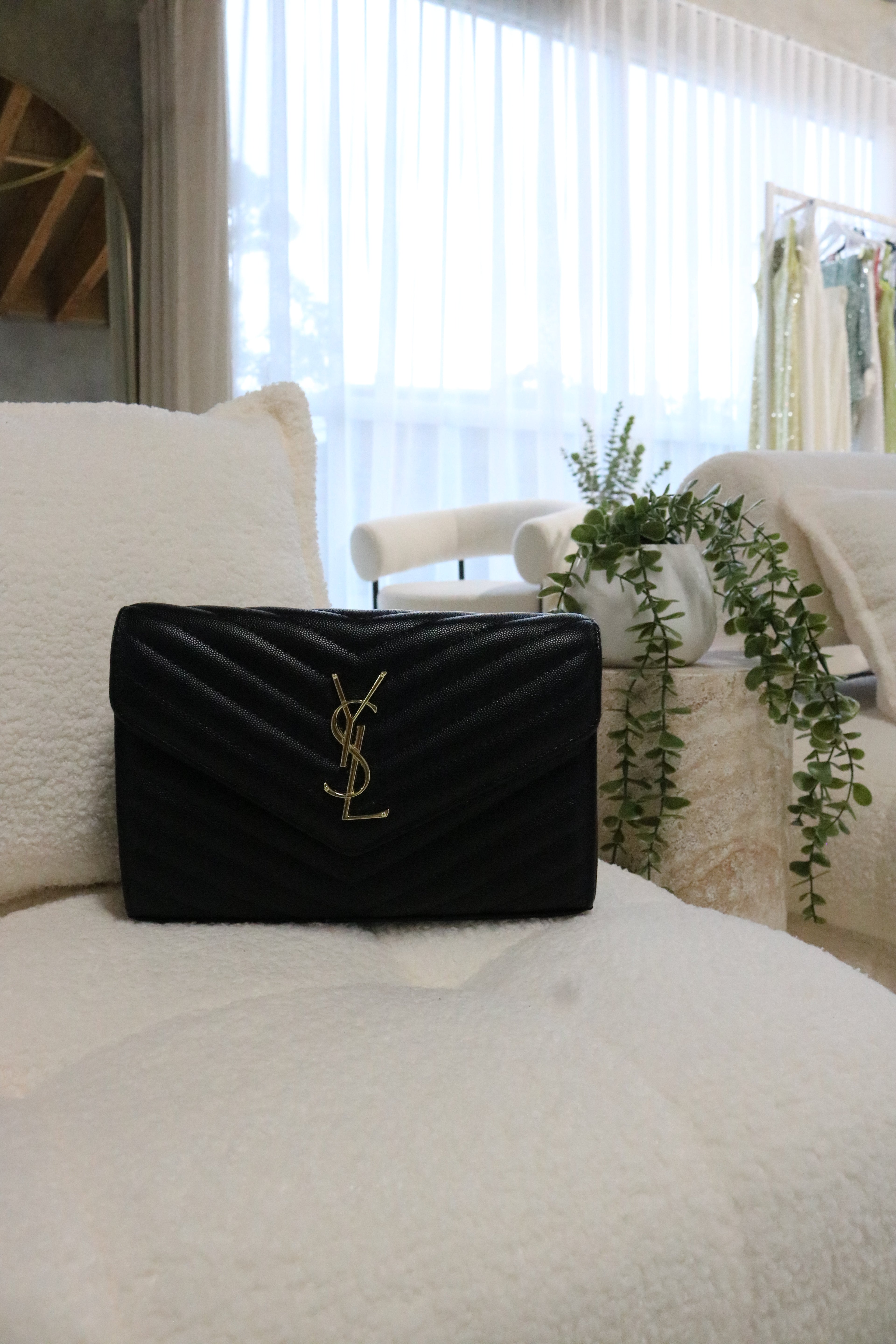 YSL Black Handbag - Gold