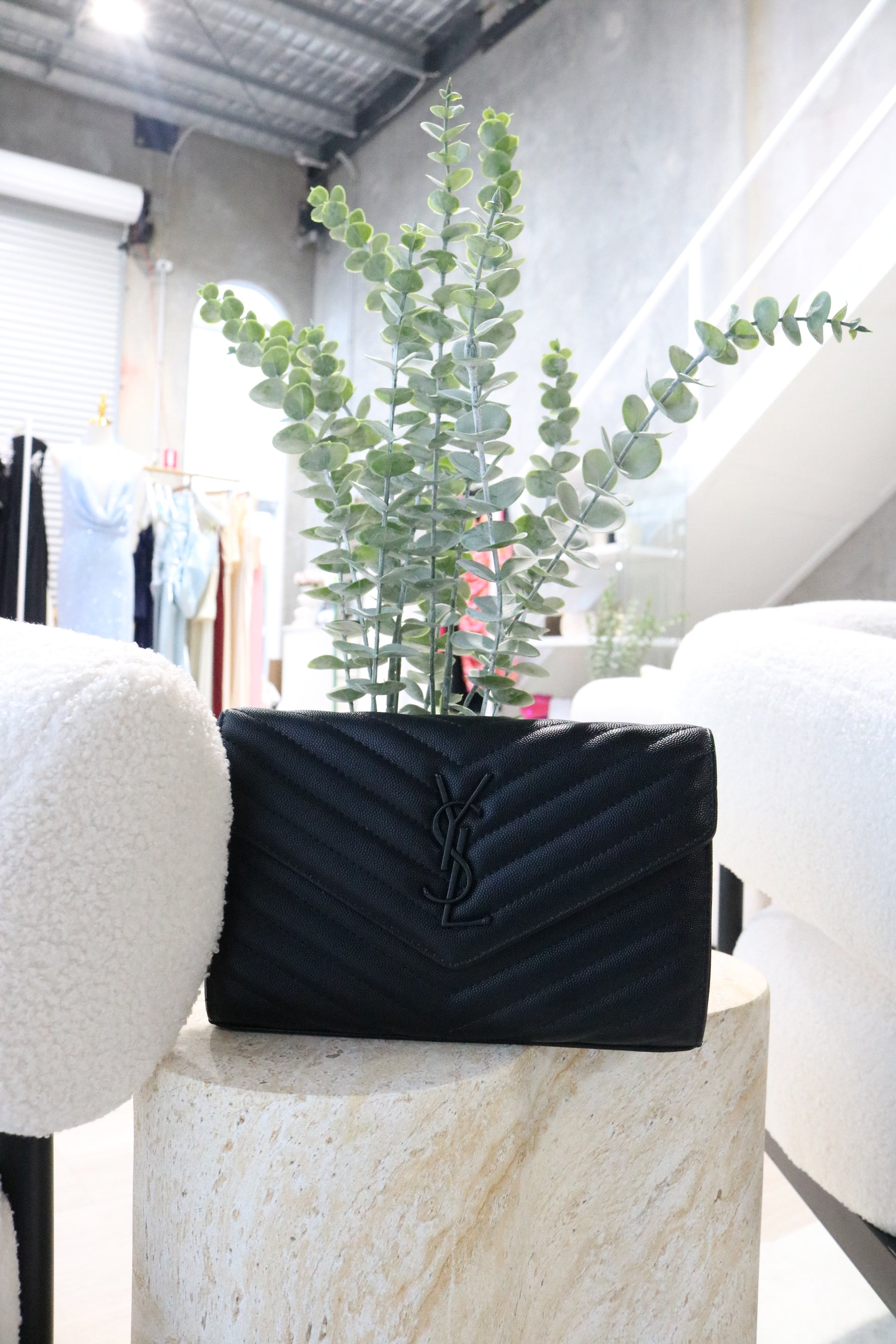 YSL Black Handbag - Black