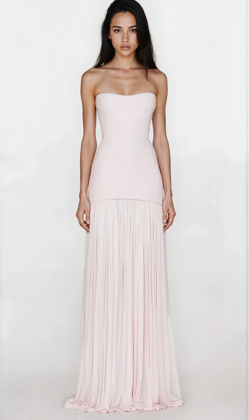 helsa pink dress Helsa Studio - The Naomi Dress Barely Pink